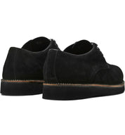 A pair of Broken Homme Michael II black suede shoes with comfort and an oxford silhouette on a white background.