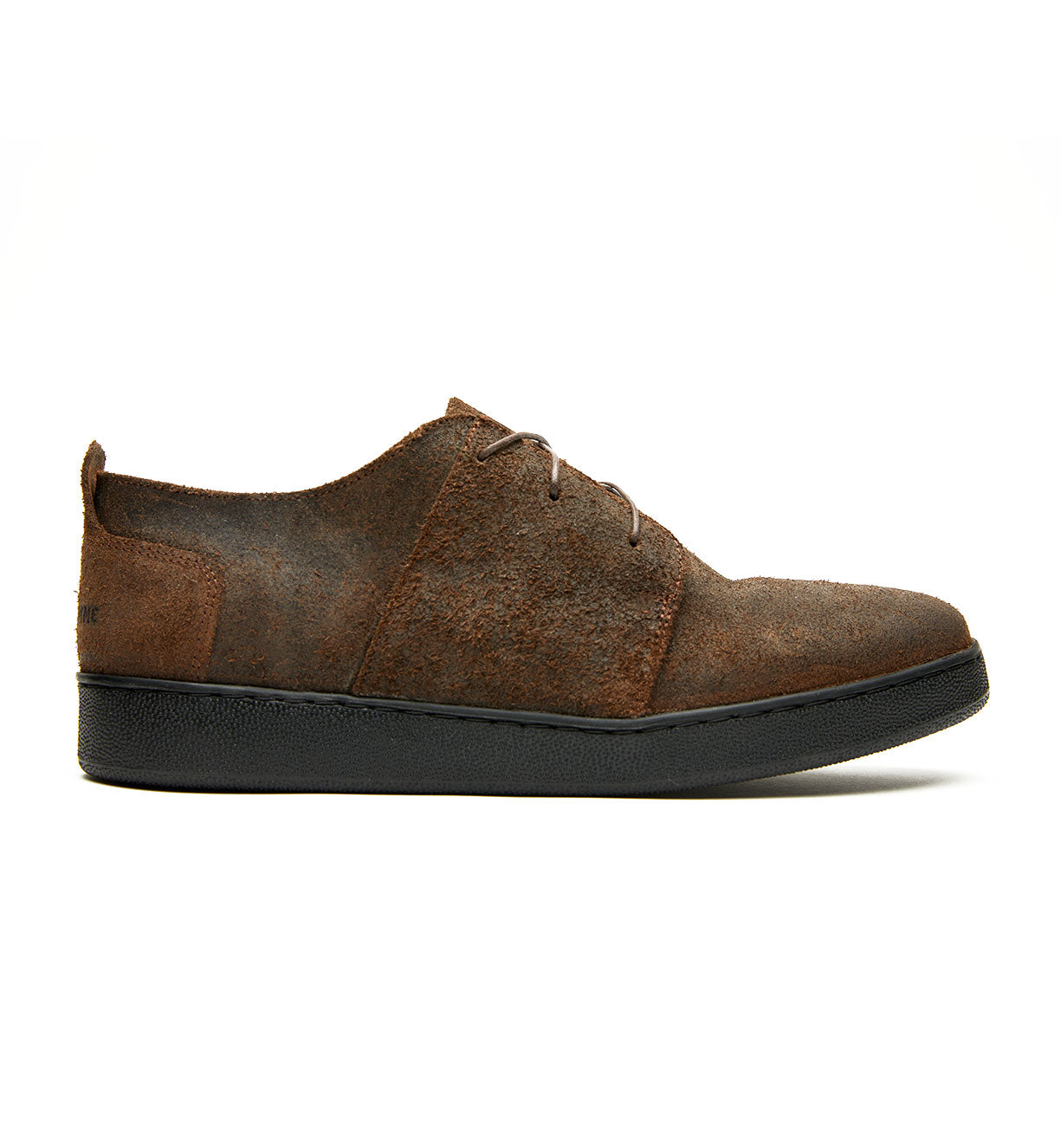 A men's Ben Low sneaker by Broken Homme, with a cork filled midsole and recycled black outsole.