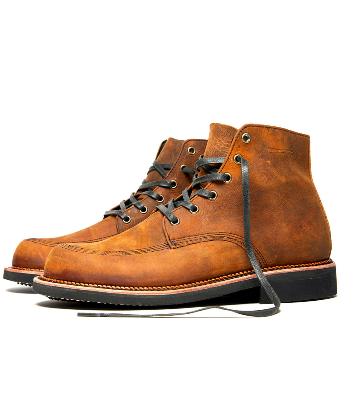 A comfortable Davis boot by Broken Homme on a white background.