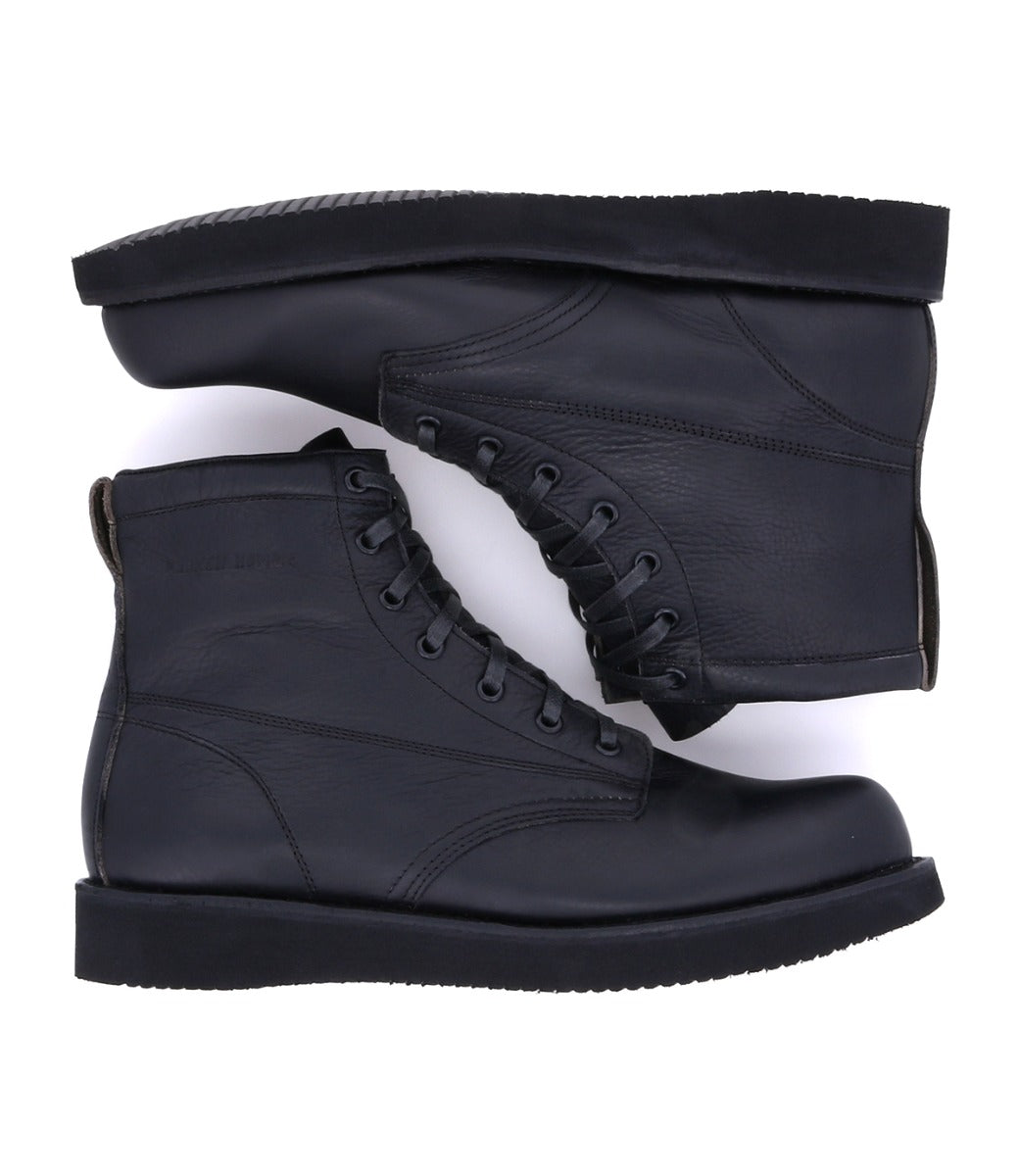 Wide leather boots mens sale