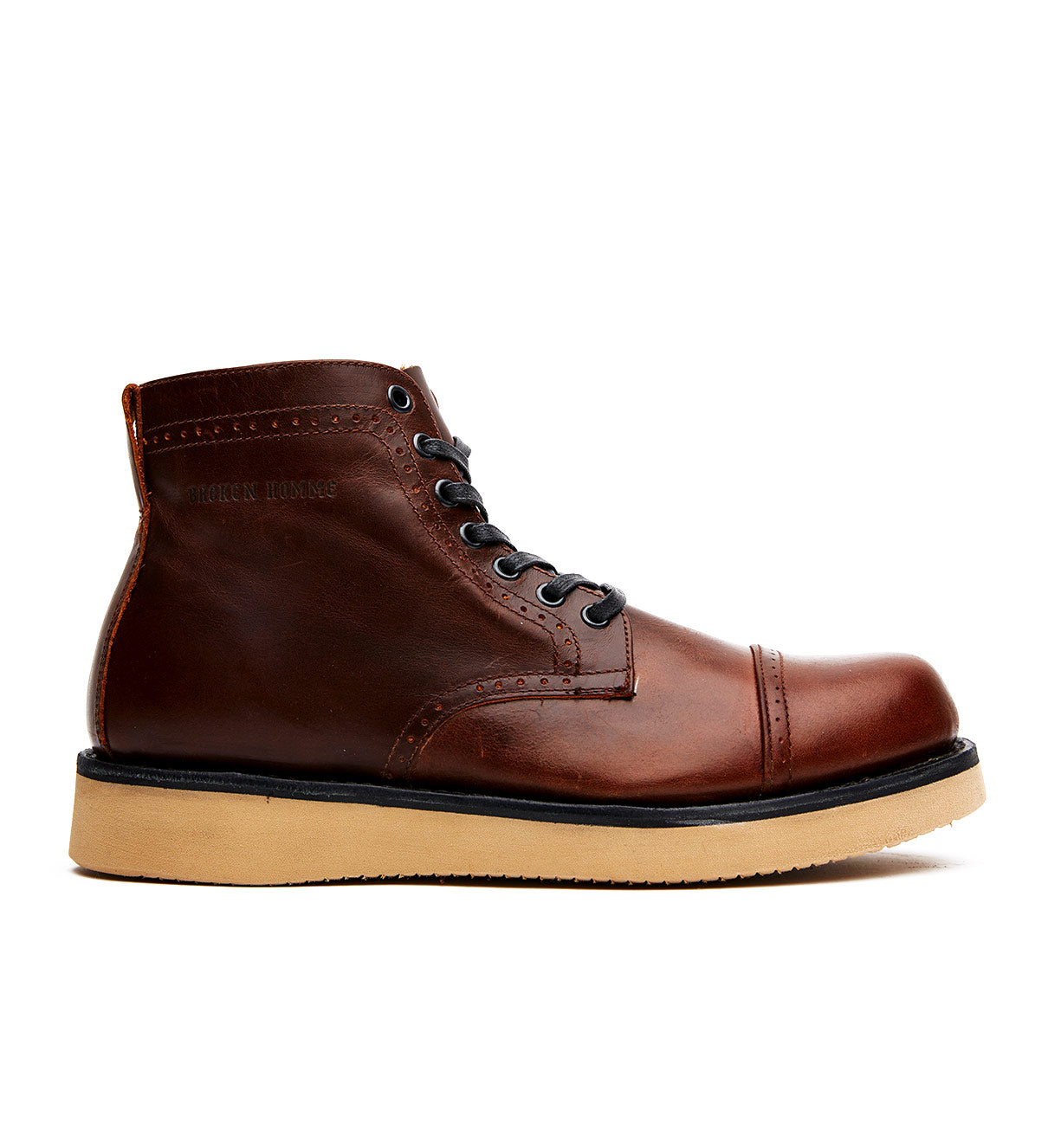 (取寄) メンズ ショーン ブーツ Broken Homme men Shaun Boots (For Men)  Brown Pullup Shaun | Broken Homme