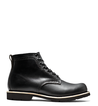 The Tydus boot by Broken Homme showcases refined style and is made with full grain leather. It features a rugged outsole for added durability.